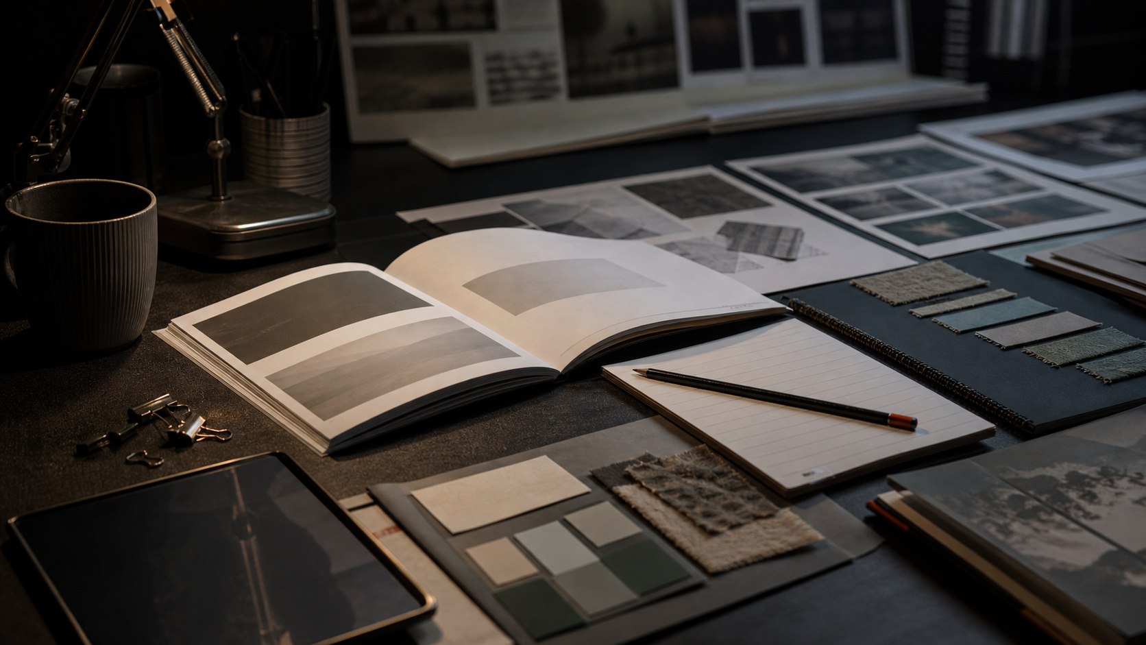 Creative development moodboard ve konsept geliştirme alanı